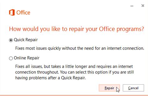 How To Repair Your Microsoft Office 365 Installation