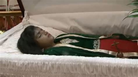 Meera Thomas In Her Open Casket During Her Funeral A Devout Orthodox