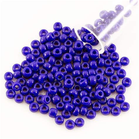 Miyuki Round Rocaille Seed Bead 8 0 Opaque Cobalt Blue 3 Gram Tube