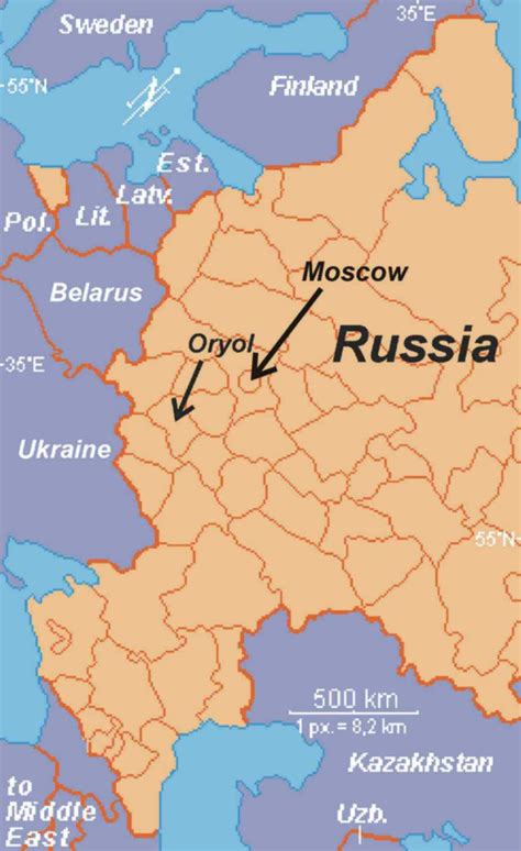 Oryol Maps And Facts Don And Ruth Ossewaarde Missionaries To Russia