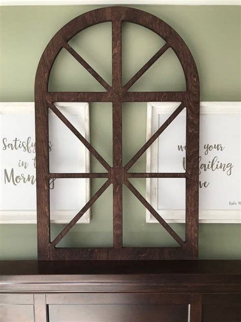 Arched Window Frame Faux Farmhouse Window Frame Arched Etsy Arched
