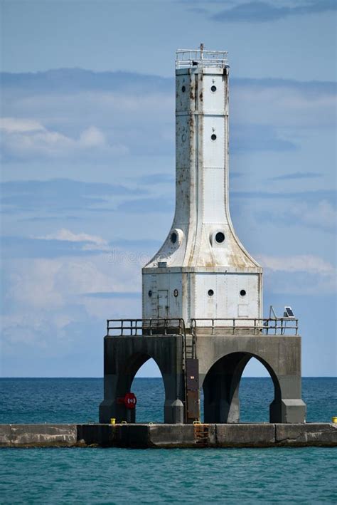 Port Washington Breakwater Lighthouse Editorial Photography Image Of
