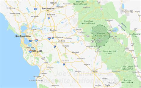 Keeping this in consideration, what is the closest city to yosemite national park? Map Of Yosemite And Surrounding Area - Maping Resources