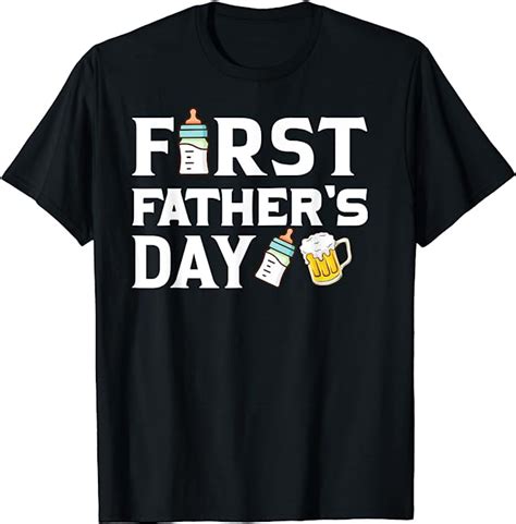 Herren Erster Vatertag Neuer Papa Vatertag T Shirt Amazonde Fashion