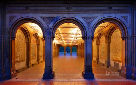 Bethesda Terraces Lower Passage In Central Park New York