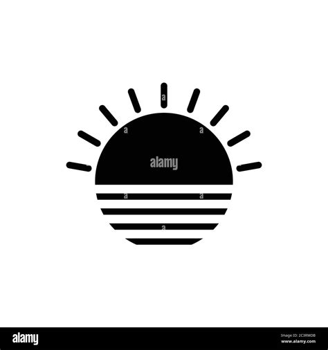 Sunset And Sunrise Icon Design Template Vector Stock Vector Image