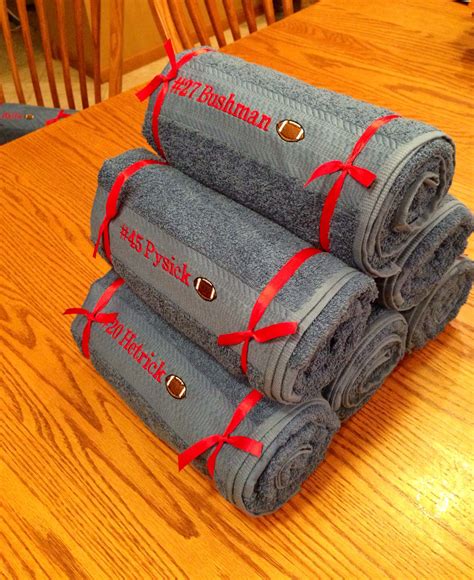 Choosing gifts for the elderly/seniors can be challenging. Senior football gifts. Embroidered bath towels. Cost under ...