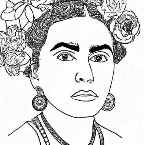 Desenhos De Frida Kahlo 3 Para Colorir E Imprimir Colorironlinecom