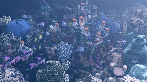 Minecraft Timelapse Neptunopolis Underwater Map By Creativeblocks