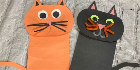 Paper Bag Cat Craft For Preschool And Kindergarten