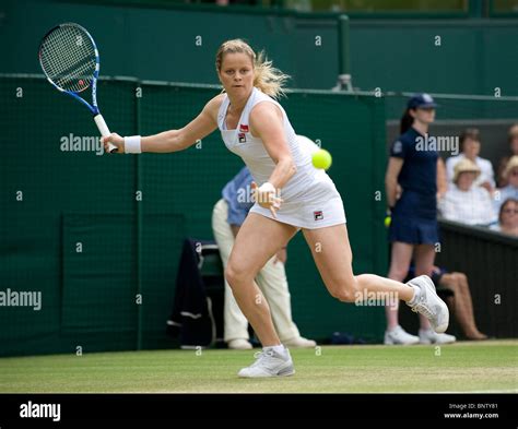 Kim Clijsters Bel In Action During The Wimbledon Tennis Championships