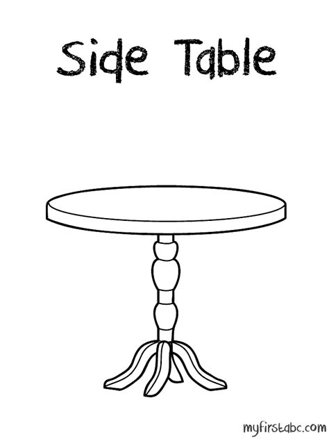Table For Coloring Coloring Pages
