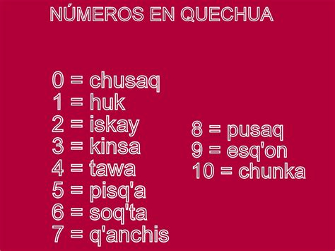 Números En Quechua 1 Al 1000 👇