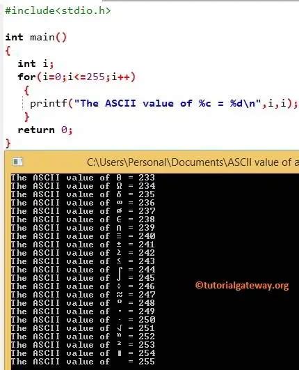 How To Display Ascii Code In C Program Interview Skills In C Program