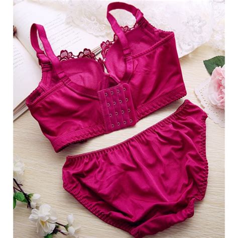 Sexy Embroidery Breathable Padded Push Up Bra Sets Women Comfortable