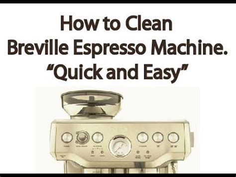 Maybe you would like to learn more about one of these? Breville Barista Express - How to Clean "Quick and Easy ...
