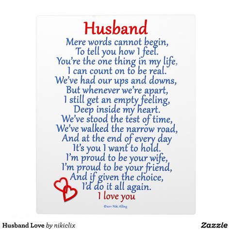 What to say to your husband on anniversary. Husband Love Plaque | Zazzle.com | Love poems for him ...