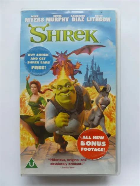 SHREK VHS VIDEO Cassette 6 00 PicClick UK