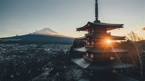 Mount Fuji Japan City Landscape Scenery 4k 3840x2160 87