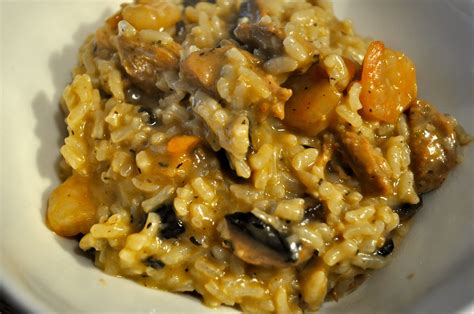 Easy risotto with mushrooms, chicken sausage, and shrimp | Dinner recipes, Risotto, Easy risotto