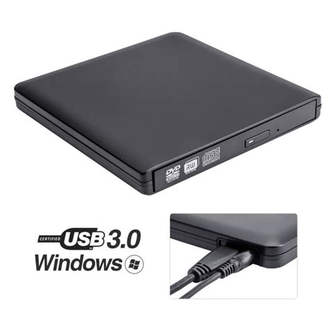 Roofull External Dvd Drive Usb 30 Slim Aluminum Portable Cd Dvd Rw