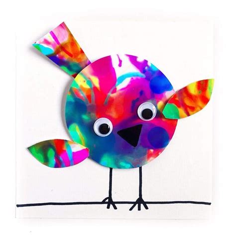 Quick And Easy Birdie Art Bird Crafts Preschool Bird Crafts Art