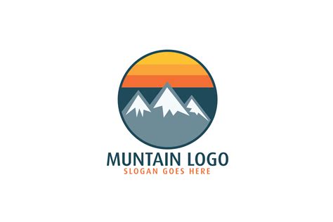 Mountain logo design. (156084) | Logos | Design Bundles