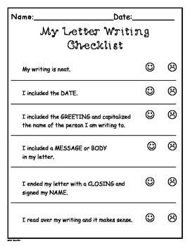 writers workshop letter writing templates  grade