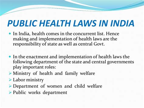 public health laws