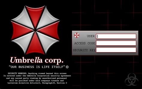 umbrella corporation theme windows 7