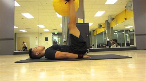 Core Laying Stability Ball Leg Lifts Youtube
