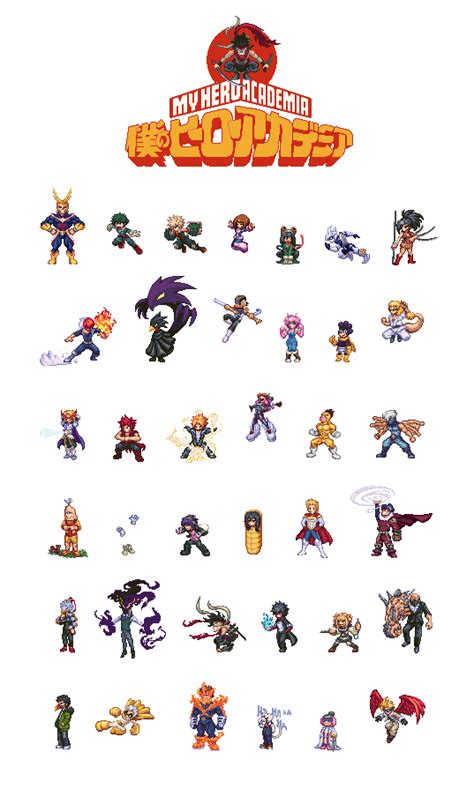 My Hero Academia Sprite Sheet