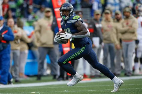 With 543 left in the first quarter of thursday nights game between the seahawks and rams russell wilson broke out of the pocket on a scramble drill and hurled the ball to dk metcalf. DK Metcalf is living up to the hype and proving doubters wrong