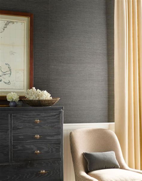 Grasscloth Wallpaper Idea For Behind Bed Color Undecided Home