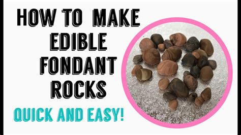 How To Make Edible Fondant Rocks Youtube