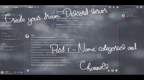 How To Make Your Dream Discord Server Part 1 Name Categories And