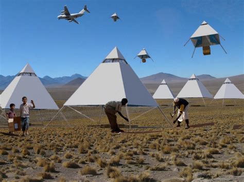 A Parachute That Turns Into A Shelter For Refugees Or Disaster Victims
