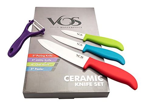 Review Of Vos Ceramic Kitchen Knives Set 7 Pcs Chef Ceramic Knife Set
