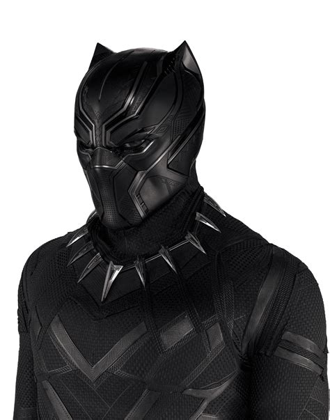 A Head To Chest View Of The Black Panther Suit Fully Covering The Face