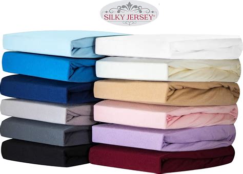 Silky Jersey Fitted Sheets 100 Combed Cotton Soft Feel Jersey