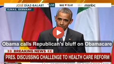 President Obama No Backup Obamacare Plan Video
