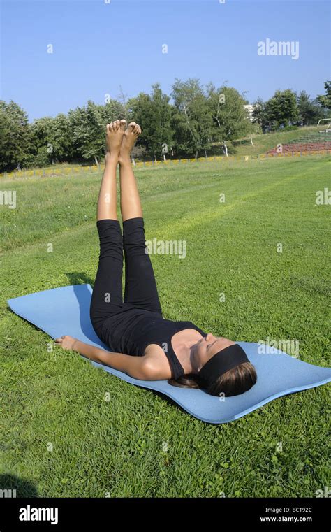 Girl Doing Advanced Stretching Exercises For The Legs And Groin With