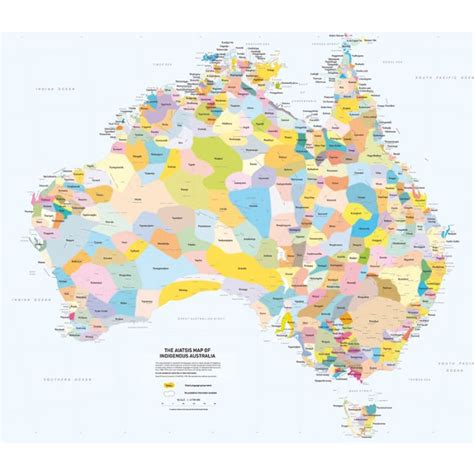 Aiatsis Map Of Indigenous Australia Large Laminated Carto Graphics