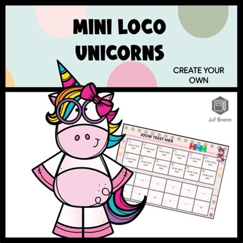 Mini Loco Create Your Own Unicorns Juf Brenn