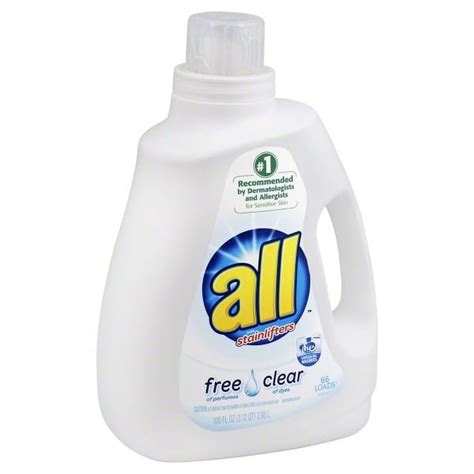 All 2x Ultra Free Clear Liquid Laundry Detergent 100 Oz