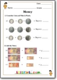 Kids academy provides new free counting money worksheets for teaching kids about money. Money Addition for Class 1, Money Activity Worksheet for Class 1, Class 1 Math (With images ...