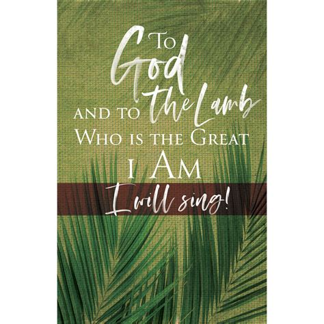 Church Bulletin 11 Palm Sunday Brushed Letter Series Pack Of 50
