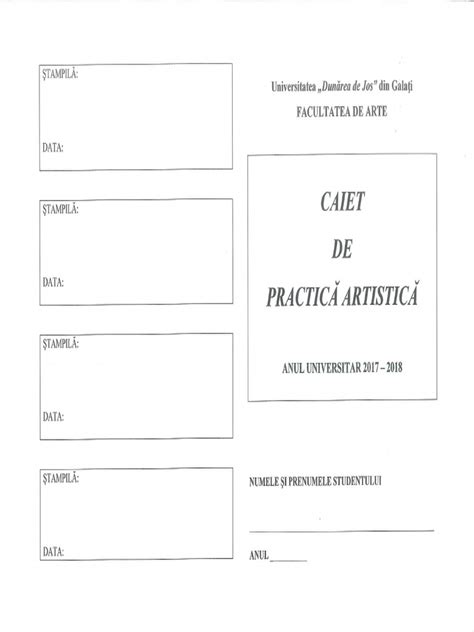 Caiet De Practica Artistica Pdf