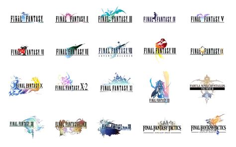 All The Ff Title Arts Also Are In A Watercolor Feel Final Fantasy Logo