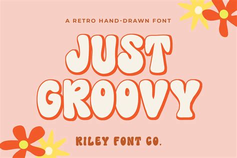 Just Groovy Font Retro Font 70s Font 60s Font Vintage Font Cricut